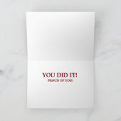 Congrats! Doctorate Degree Graduation card Bedankkaart (Binnen)