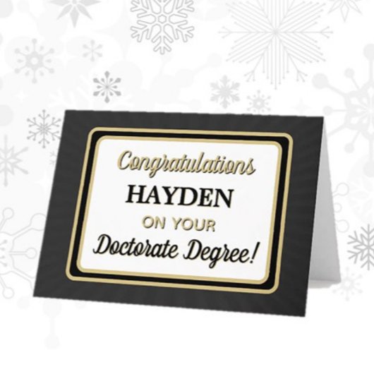 Congrats! Doctorate Degree Graduation card Bedankkaart