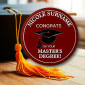Congrats Grad! Master's degree custom Ronde Button 5,7 Cm