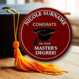Congrats Grad! Master's degree custom  Ronde Button 5,7 Cm