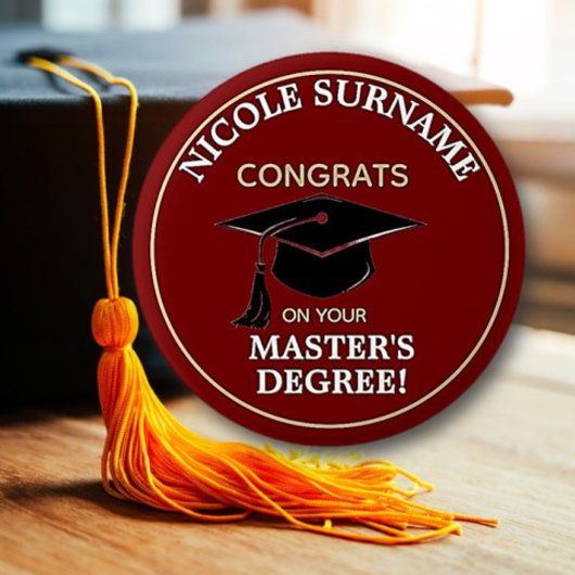 Congrats Grad! Master's degree custom  Ronde Button 5,7 Cm