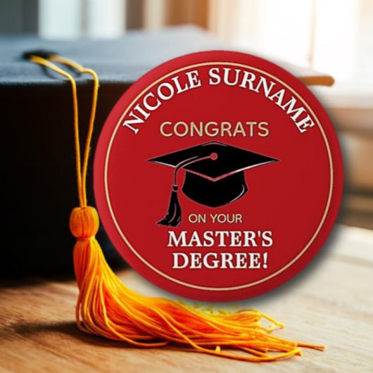 Congrats Grad! Master's degree custom  Ronde Button 5,7 Cm