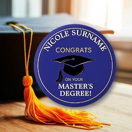 Congrats Grad! Master's degree custom  Ronde Button 5,7 Cm