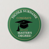 Congrats Grad! Master's degree custom  Ronde Button 5,7 Cm (Voorkant)