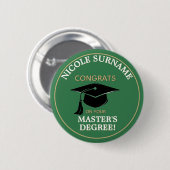 Congrats Grad! Master's degree custom  Ronde Button 5,7 Cm (Voorkant /achterkant)