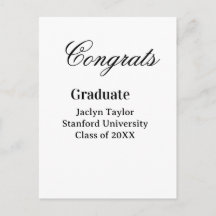 Congrats graduation name university name class of 