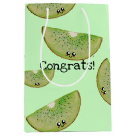Congrats! Kawaii Watercolor Kiwi Medium Cadeauzakje
