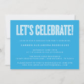 CONGRATS MINIMALISTES MODERNES INVITATION DIPLÔMÉE (Dos)