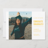 CONGRATS MINIMALISTES MODERNES INVITATION DIPLÔMÉE (Devant)