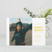 CONGRATS MINIMALISTES MODERNES INVITATION DIPLÔMÉE (Debout devant)