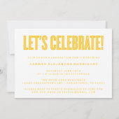 CONGRATS MINIMALISTES MODERNES INVITATION DIPLÔMÉE (Dos)