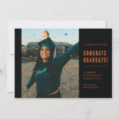 CONGRATS MINIMALISTES MODERNES INVITATION DIPLÔMÉE (Devant)