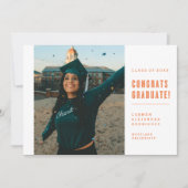 CONGRATS MINIMALISTES MODERNES INVITATION DIPLÔMÉE (Devant)