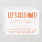 CONGRATS MINIMALISTES MODERNES INVITATION DIPLÔMÉE (Dos)