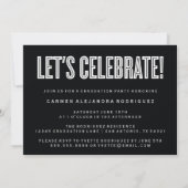 CONGRATS MINIMALISTES MODERNES INVITATION DIPLÔMÉE (Dos)
