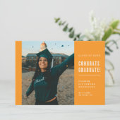 CONGRATS MINIMALISTES MODERNES INVITATION DIPLÔMÉE (Debout devant)