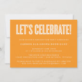 CONGRATS MINIMALISTES MODERNES INVITATION DIPLÔMÉE (Dos)