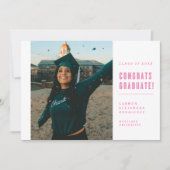 CONGRATS MINIMALISTES MODERNES INVITATION DIPLÔMÉE (Devant)