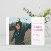 CONGRATS MINIMALISTES MODERNES INVITATION DIPLÔMÉE (Debout devant)