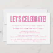 CONGRATS MINIMALISTES MODERNES INVITATION DIPLÔMÉE (Dos)
