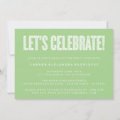 CONGRATS MINIMALISTES MODERNES INVITATION DIPLÔMÉE (Dos)