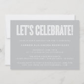 CONGRATS MINIMALISTES MODERNES INVITATION DIPLÔMÉE (Dos)