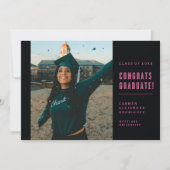 CONGRATS MINIMALISTES MODERNES INVITATION DIPLÔMÉE (Devant)