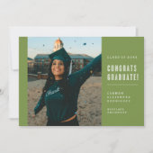 CONGRATS MINIMALISTES MODERNES INVITATION DIPLÔMÉE (Devant)