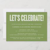 CONGRATS MINIMALISTES MODERNES INVITATION DIPLÔMÉE (Dos)