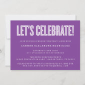 CONGRATS MINIMALISTES MODERNES INVITATION DIPLÔMÉE (Dos)