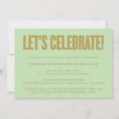 CONGRATS MINIMALISTES MODERNES INVITATION DIPLÔMÉE (Dos)