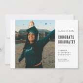 CONGRATS MINIMALISTES MODERNES INVITATION DIPLÔMÉE (Devant)