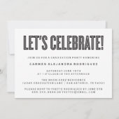 CONGRATS MINIMALISTES MODERNES INVITATION DIPLÔMÉE (Dos)