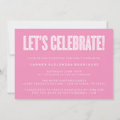 CONGRATS MINIMALISTES MODERNES INVITATION DIPLÔMÉE (Dos)