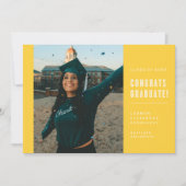 CONGRATS MINIMALISTES MODERNES INVITATION DIPLÔMÉE (Devant)