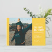 CONGRATS MINIMALISTES MODERNES INVITATION DIPLÔMÉE (Debout devant)