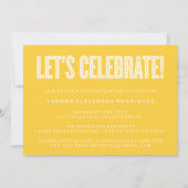 CONGRATS MINIMALISTES MODERNES INVITATION DIPLÔMÉE (Dos)