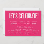 CONGRATS MINIMALISTES MODERNES INVITATION DIPLÔMÉE (Dos)