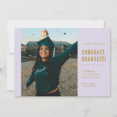 CONGRATS MINIMALISTES MODERNES INVITATION DIPLÔMÉE (Devant)