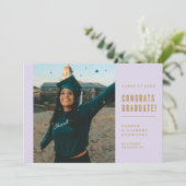CONGRATS MINIMALISTES MODERNES INVITATION DIPLÔMÉE (Debout devant)