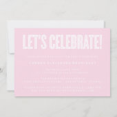 CONGRATS MINIMALISTES MODERNES INVITATION DIPLÔMÉE (Dos)