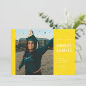 CONGRATS MINIMALISTES MODERNES INVITATION DIPLÔMÉE (Debout devant)