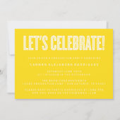 CONGRATS MINIMALISTES MODERNES INVITATION DIPLÔMÉE (Dos)