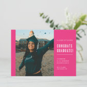 CONGRATS MINIMALISTES MODERNES INVITATION DIPLÔMÉE (Debout devant)