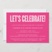CONGRATS MINIMALISTES MODERNES INVITATION DIPLÔMÉE (Dos)