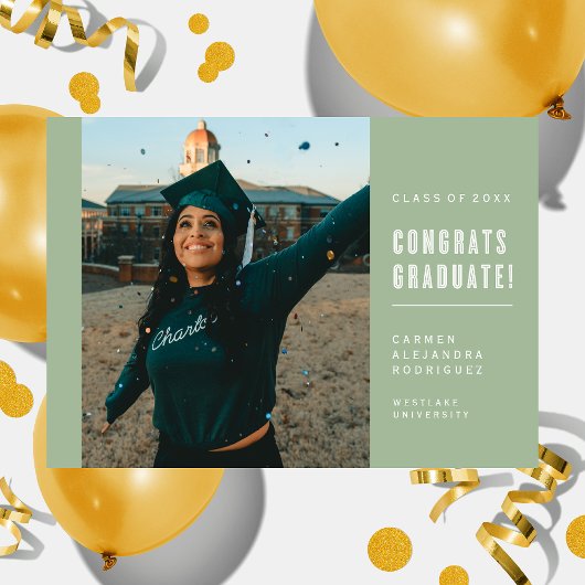 CONGRATS MINIMALISTES MODERNES INVITATION DIPLÔMÉE
