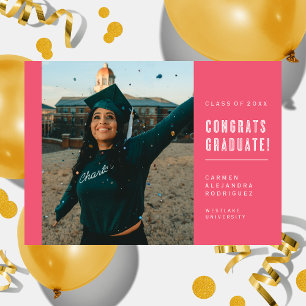 CONGRATS MINIMALISTES MODERNES INVITATION DIPLÔMÉE