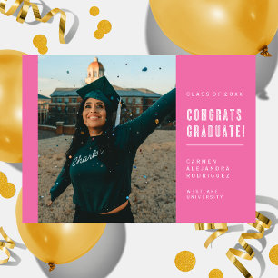 CONGRATS MINIMALISTES MODERNES INVITATION DIPLÔMÉE