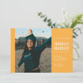 CONGRATS MINIMALISTES MODERNES INVITATION DIPLÔMÉE (Debout devant)
