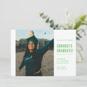 CONGRATS MINIMALISTES MODERNES INVITATION DIPLÔMÉE (Debout devant)